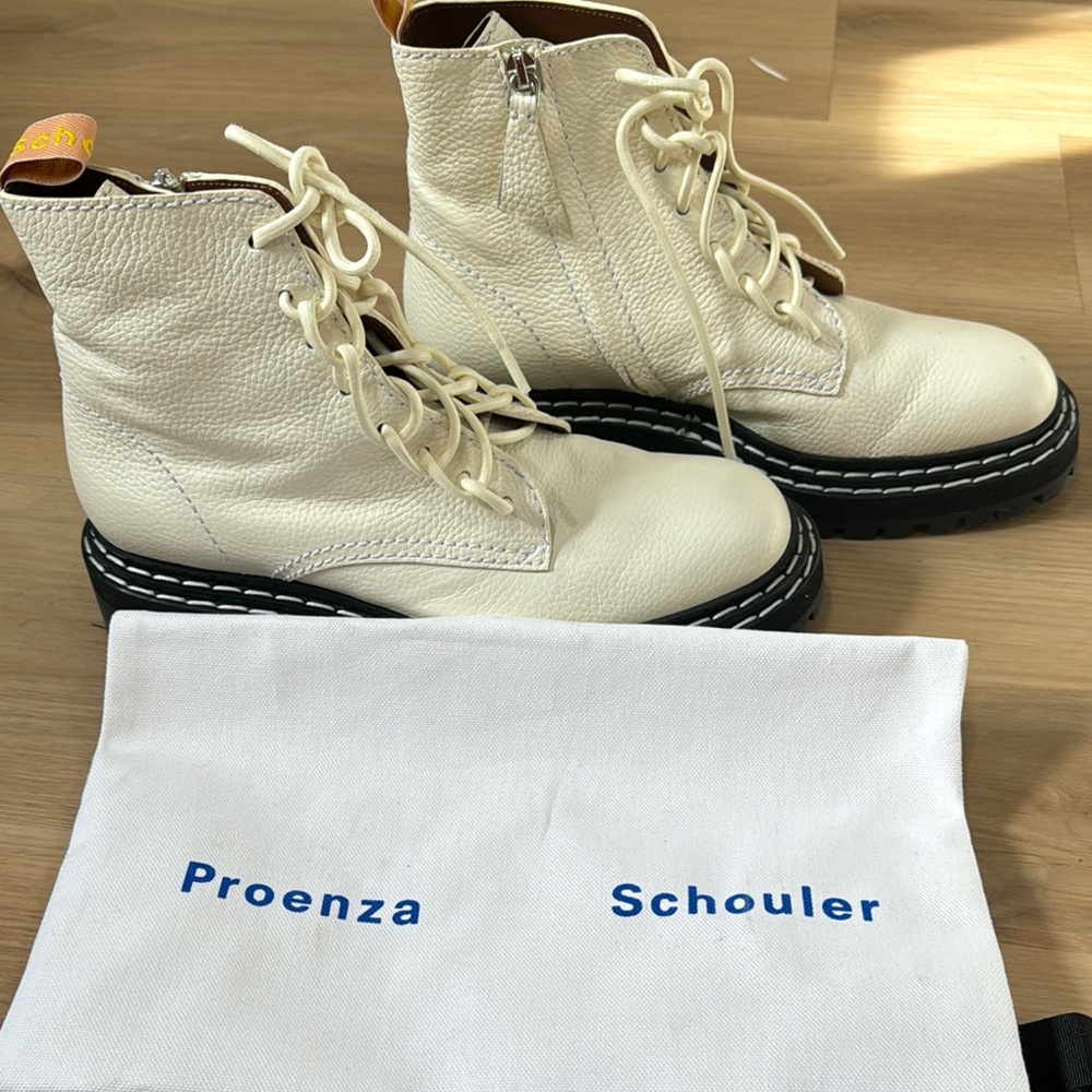 Proenza Schouler White Lug Sole Combat Boots
